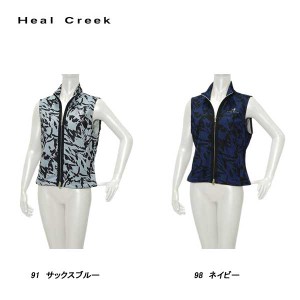 ヒールクリーク Heal Creek レディース 秋冬 吸水速乾 柄 ジャージーベスト サイズ42