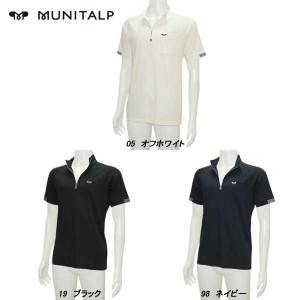 ムニタルプ MUNITALP メンズ 春夏 接触冷感 ジップアップ 半袖シャツ