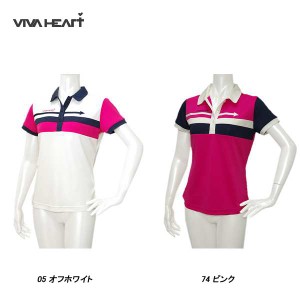 ビバハート VIVA HEART レディース 春夏 UVカット 吸水速乾 半袖シャツ