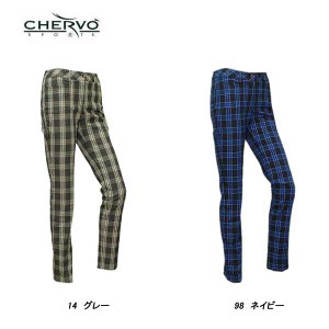 シェルボ CHERVO レディース 秋冬 ストレッチ チェック柄 パンツ