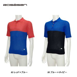 ロサーセン Rosasen メンズ 春夏 半袖ニットポロシャツ