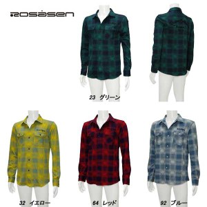 ロサーセン Rosasen メンズ 秋冬 ジャカードオンブレーチェック 長袖シャツ