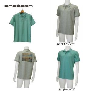 ロサーセン Rosasen メンズ 春夏 UVケア 吸水速乾  U-SKEコラボ企画 ベア鹿の子 半袖シャツ