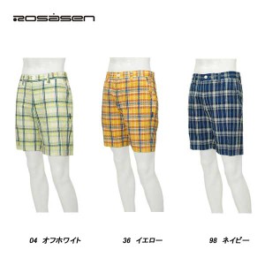 ロサーセン Rosasen メンズ 春夏 シアサッカー チェック柄 ショートパンツ