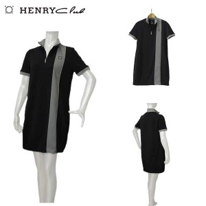 ヘンリークラブ HENRY Club レディース 春夏 吸水速乾 UVカット ストレッチ 杢ソフトダンボールワンピース サイズ40