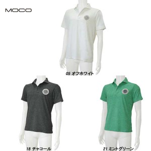 MOCO モコ メンズ 春夏  接触冷感 吸汗速乾 UVカット パイル生地 半袖シャツ