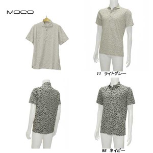 MOCO モコ メンズ 春夏 クーリング素材 UVカット カスレフラワージャガード 半袖シャツ