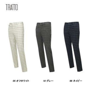 トラット TRATTO メンズ 秋冬 チェック柄 ウォーム ストレッチパンツ