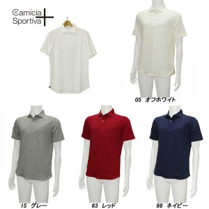 Camicia Sportiva + カミーチャスポルティーバプラス 春夏 シャドーアーガイルジャガード半袖シャツ