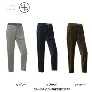 CLAIR+PLUS クレールプリュス レディース 秋冬 ベロア イージーパンツ