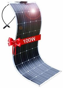 フレキシブル 単結晶 ソーラーパネル/太陽電池 100W-12V 太陽光パネル 超高効率 省エネルギー 自作のソーラー発電（太陽光発電）にの