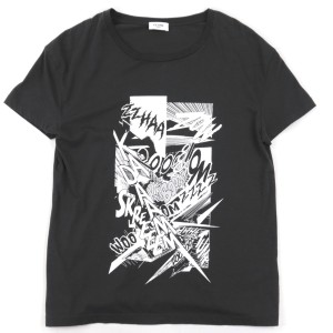 セリーヌバイエディスリマン 2X761671Q ロゴプリントクロップドTシャツ レディース XS