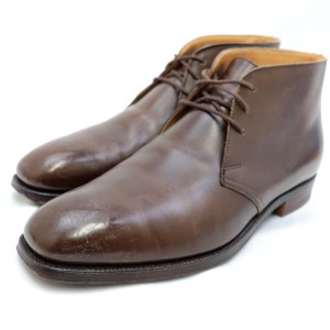 クロケット&ジョーンズ WOBURN ウーバン レザー チャッカブーツ メンズ 茶 6.5E CROCKETT&JONES