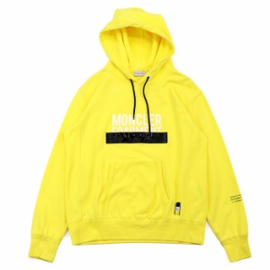 【美品】モンクレール ジーニアス Fragment Hiroshi Fujiwara 2018年製 フーディ プルオーバー パーカー メンズ サイズ M イエロー MONCL