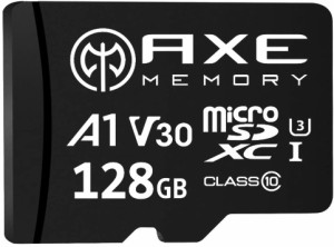 アクス 128GB microSDXCカード UHS-I U3, A1, V30, 4K Ultra HD, C10, SDアダプター付 - AXP4K128