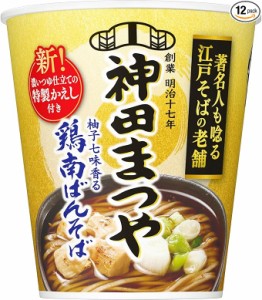 【Go In Eat】日清食品 神田まつや 鶏南ばんそば [濃いつゆ仕立ての特製かえし付き] カップ麺 92g　　【賞味期限　2024/6/6】