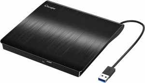 Cocopa USB 3.0外付け DVD ドライブ DVD プレイヤー ポータブルドライブ CD/DVD読取・書込 DVD±RW CD-RW USB3.0/2.0 Window/Mac OS両対