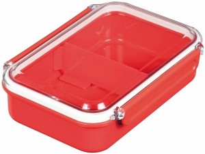 パール金属 弁当箱 D-2320 650 レッド 日本製 ランチ ボックス 燕三条製 レノン 赤　お弁当箱 シンプル 仕切り