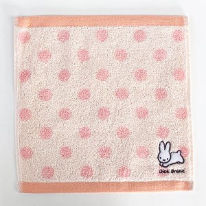 ミッフィー ｍiffy ワンポイント刺繍ハンカチ PK うさぎ タオル ハンカチ ピンク グッズ