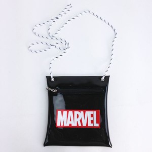 MARVEL マーベル クリアミニショルダーBAG　ロゴ カバン BK グッズ(PWD)