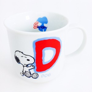 スヌーピー イニシャルマグカップ コップ(D)キッチンSNOOPY