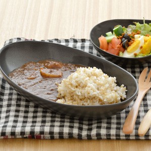 黒マット 楕円大鉢（ｉｎBASIC BLACK）カレー皿 パスタ皿 楕円 楕円鉢 黒 黒いお皿 オーバル食器 ホテル食器 カレーボウル 盛り鉢 カフェ