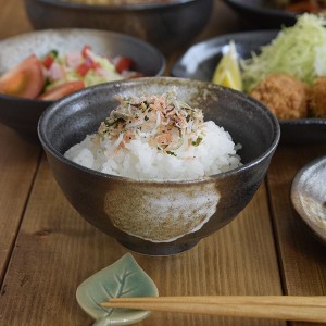 和食器 お茶碗 黒備前おしゃれ 食器 茶碗 飯碗 ご飯茶碗 ちゃわん 備前風 大きめ茶碗 大きい茶碗 日本製 磁器 おしゃれ 和モダン ライス