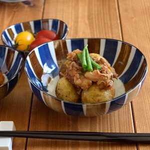 和食器 煮物鉢　青茶サビ十草和食器 鉢 ボウル 鉢 中鉢 サラダボウル 取り鉢 シリアルボウル 盛鉢 副菜鉢 モダン カフェ風 おしゃれ 16cm