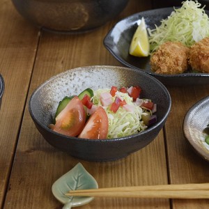 和食器 取り鉢 13cm 黒備前小鉢 とんすい 呑水 サラダボウル 取り鉢 鉢 副菜鉢 備前風 和風 食器 ボウル 煮物鉢 おしゃれ カフェ風 業務