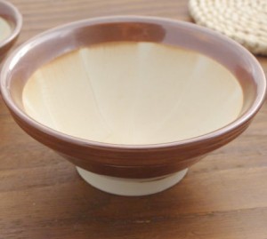 （茶）すり鉢（6寸） 和食器 すりばち 擂鉢 和の器 中鉢 ごますり とろろ鉢 サラダボウル ボウルおしゃれ カフェ風 モダン