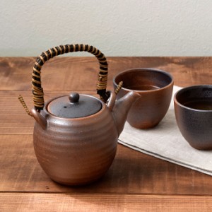 土瓶 （小） 茶こし付き 黒信楽 和食器 土瓶つる 急須 ポット 茶器 和風  茶漉し 来客用急須
