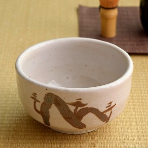 抹茶茶碗　白志野山水　美濃焼　茶道具　化粧箱入り  抹茶碗 茶碗 茶道具 和食器 お抹茶 抹茶 お茶碗 貫入 器 うつわ 食器 陶器 土物 日