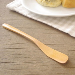 木製　バターナイフ（ナチュラル）（ハンドメイド） ナイフ 木のバターナイフ ジャム用 はちみつ用 マーガリン用 カフェ風 おしゃれ ナチ