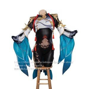 Uwowo製品】90日目安　原神  コスプレ  申鶴 (しんかく)  コスプレ衣装  ハロワイン    コスチューム※ウィッグ，靴、武器追加可