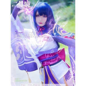 二月鏡 原神 コスプレ 雷電 将軍 コスプレ衣装 仮装 ウィッグ別売 変装 文化祭 らいでんしょうぐん 稲妻 コスチューム