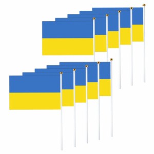  ウクライナ  国旗 手を振る旗 携帯便利 Ukraine 国旗　21x14cm 20枚セット