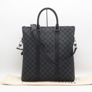 ☆安心の3大保証☆ ABランク ≪LOUIS VUITTON ルイ ヴィトン/ビジネスバッグ≫ N40000 ダミエ グラフィット アントン トート ブラック グ