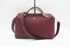 ☆安心の3大保証☆ ABランク ≪FENDI フェンディ/ 2WAYバッグ≫ 8BL146 バイザウェイ ミディアム ボルドー ベージュ キャラメル 美品 送