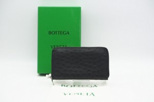 ☆安心の3大保証☆ Bランク ≪BOTTEGA VENETA ボッテガ ヴェネタ/ラウンドファスナー長財布≫ オーストリッチ ジップアラウンド ウォレッ