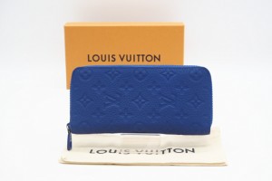 ☆安心の3大保証☆ ABランク ≪LOUIS VUITTON ルイ ヴィトン/ジッピーウォレット≫ M80791 トリヨン ヴェルティカル ネオンブルー ブルー