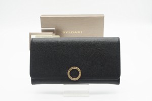 ☆安心の3大保証☆ Bランク ≪BVLGARI ブルガリ/二つ折り長財布≫ 280526 ブルガリ ブルガリ ラージウォレット  ロゴクリップ ブラック 