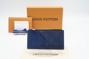 ☆安心の3大保証☆ Bランク ≪LOUIS VUITTON ルイ ヴィトン/コインケース≫ M30270 タイガラマ コインカード ホルダー コバルト ブルー 