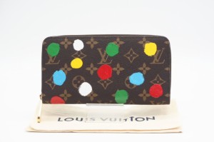 ☆安心の3大保証☆ Aランク ≪LOUIS VUITTON ルイ ヴィトン/ジッピーウォレット≫ M81864 モノグラム ドットペイント 草間彌生コラボ 極