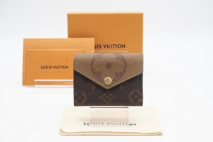 ☆安心の3大保証☆ ABランク ≪LOUIS VUITTON ルイ ヴィトン/三つ折り財布≫ M80725 モノグラム ジャイアント リバース ポルトフォイユ 