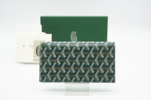 ☆安心の3大保証☆ Aランク ≪GOYARD ゴヤール/二つ折り長財布≫ STROC2PML ゴヤールディンキャンバス & ヴォーゼルカーフスキン サン ロ