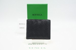 ☆安心の3大保証☆ Bランク ≪BOTTEGA VENETA ボッテガ ヴェネタ/二つ折り財布≫ 605722 イントレチャート コインパース付き二つ折りウォ