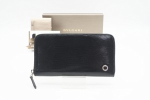 ☆安心の3大保証☆ Aランク ≪BVLGARI ブルガリ/ラウンドファスナー長財布≫ 284400 ブルガリ ブルガリ マン リザード ジップウォレット 