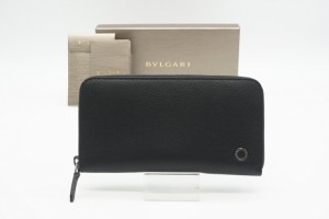 ☆安心の3大保証☆ ABランク ≪BVLGARI ブルガリ/ラウンドファスナー長財布≫ 291154 ブルガリ ブルガリ マン ジップウォレット ブラック