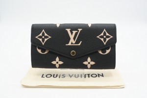 ☆安心の3大保証☆ Aランク ≪LOUIS VUITTON ルイ ヴィトン/二つ折り長財布≫ M80496 アンプラント バイカラー ポルトフォイユ サラ ブラ