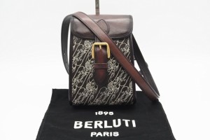 ☆安心の3大保証☆ Aランク ≪BERLUTI ベルルッティ/ショルダーバッグ≫ BOURSE-T19 ヴェネツィア パルメラート レザー ブルス トワル マ